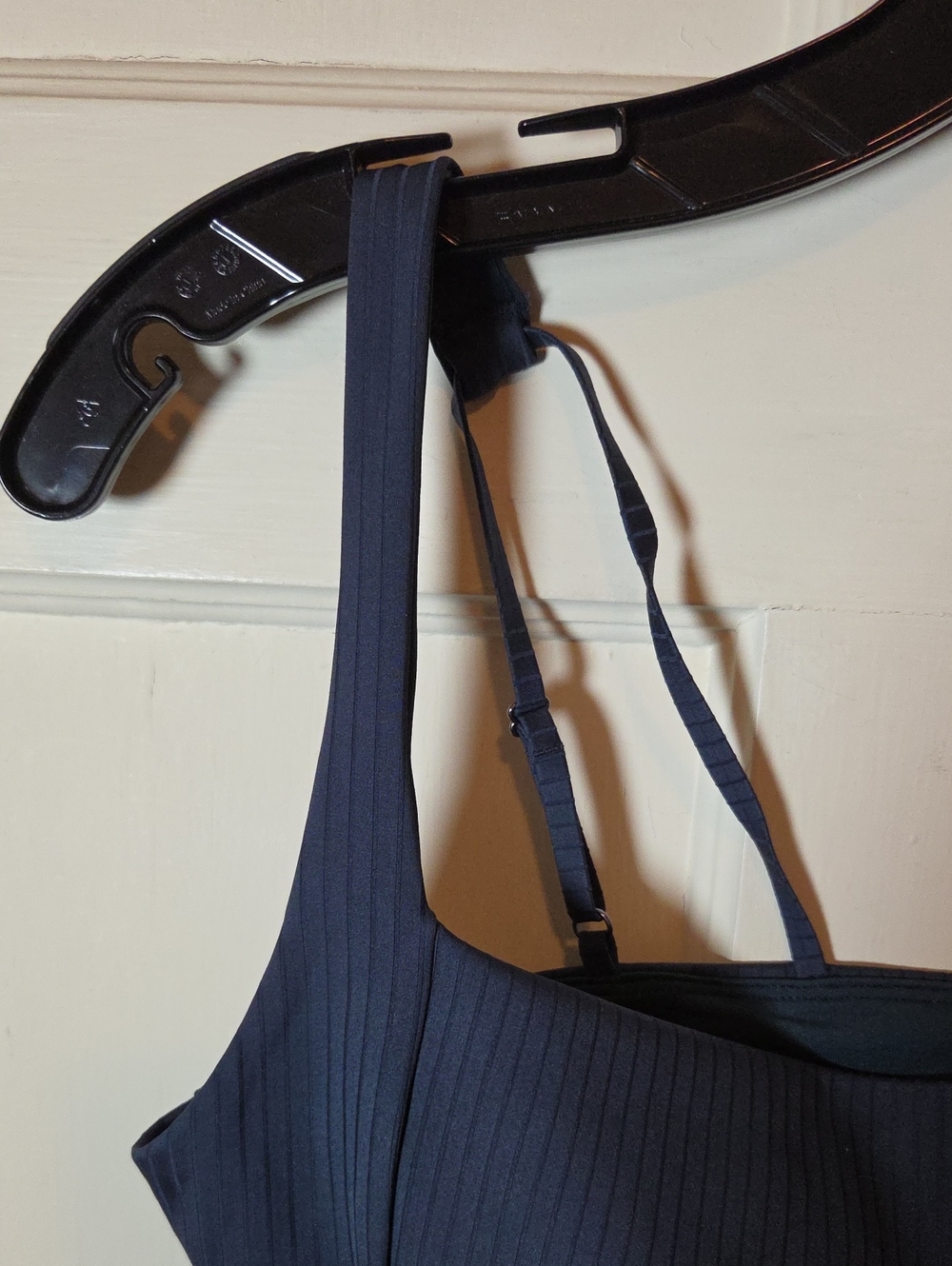 Vuori Inversion Ribbed Square-Neck Sports Bra In Ocean Blue Size Large - Picture 7 of 15